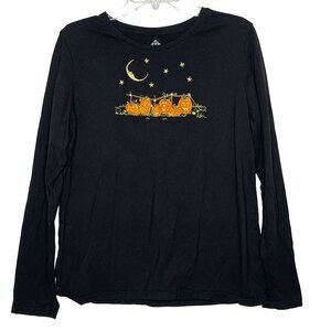 BCTC APPAREL Halloween T-Shirt Women's Pumpkin Patch Applique Size XL (16/18)